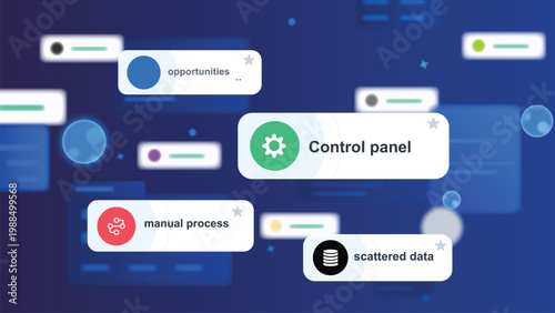 Modern SaaS Dashboard Interface with Data Control Panel Elements