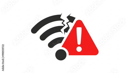 Wifi no signal warning icon wireless internet connection error symbol vector isolated on white background