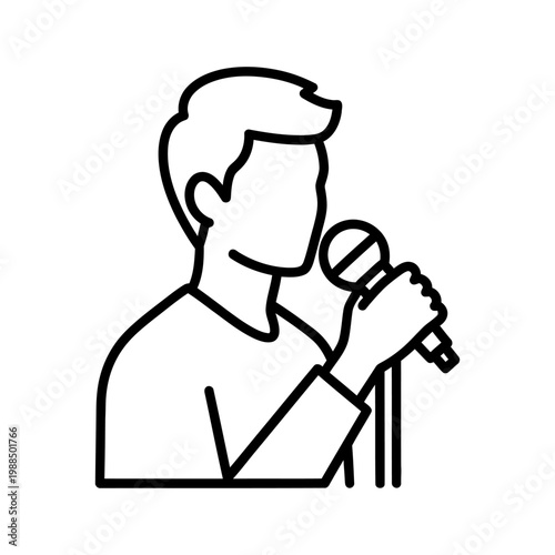 Minimalist line art smiley face icon celebrating happiness and joy, vector illustration