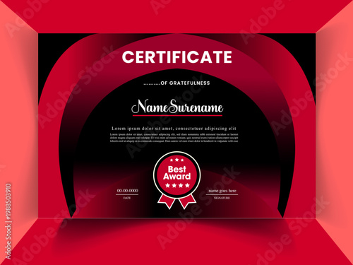 Elegant Luxury Certificate of Achievement Template