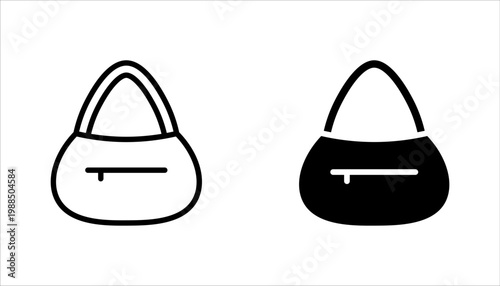 handbag icon set. women bag sign, vector illustration on white background