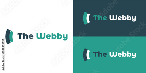 Clean Minimal Modern Abstract Web Technology Logo Design Template with WiFi Arc and Two Tone Colors