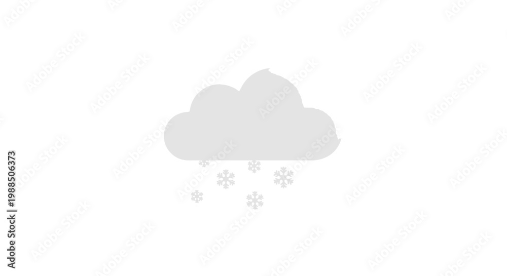 Obraz premium a gray cloud with snow falling.