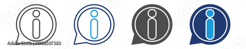 information icon set multiple style