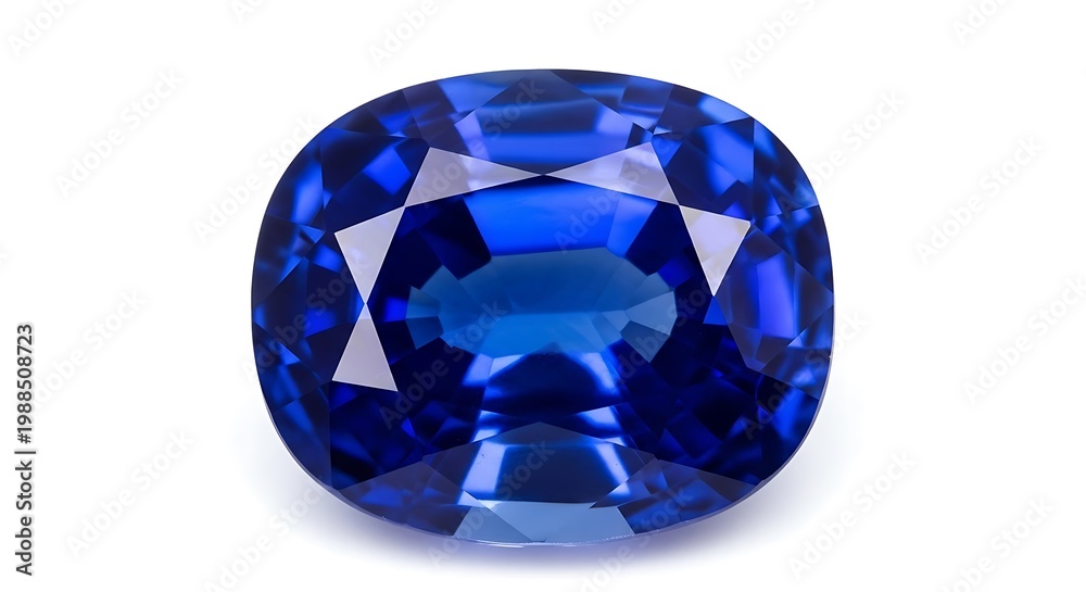 Fototapeta premium Large Oval Cut Blue Sapphire Gemstone.