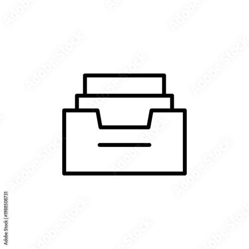 Outline Archive icon for data storage system