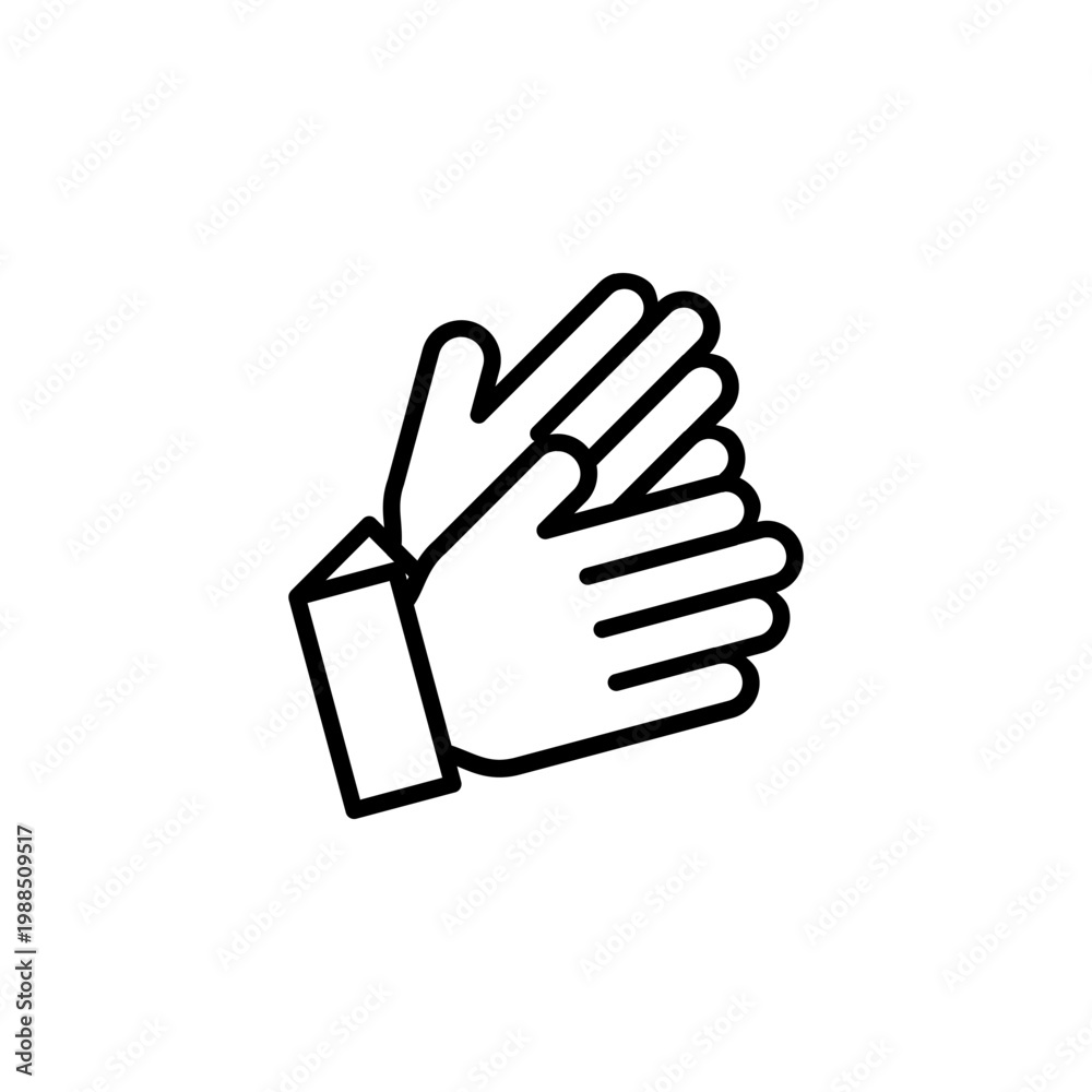 Fototapeta premium Outline Clap icon for reaction system