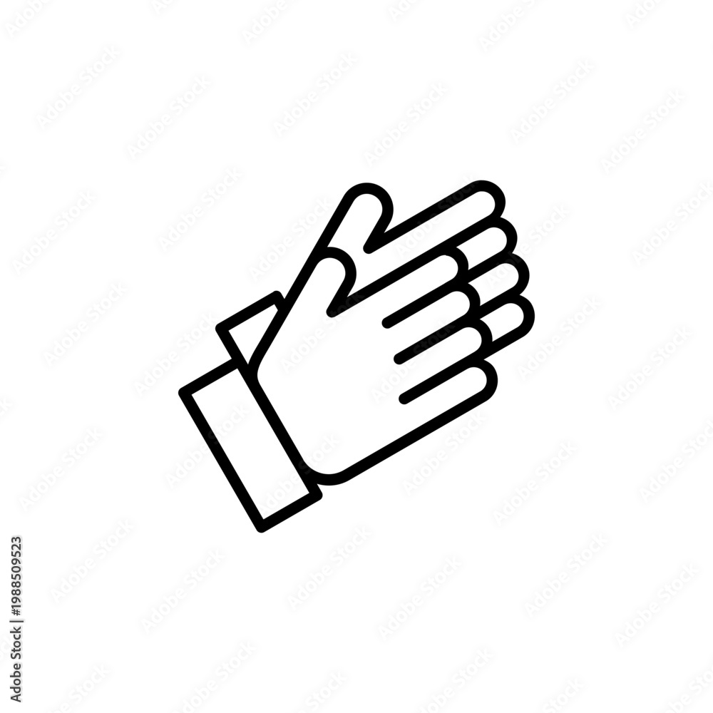 Fototapeta premium Outline Clap icon for reaction system