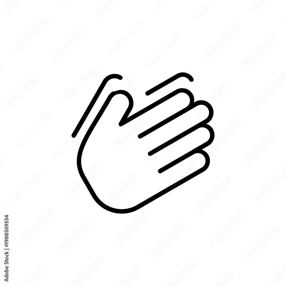 Obraz premium Outline Clap icon for reaction system