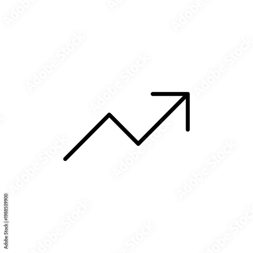 Outline Trending icon for popularity system