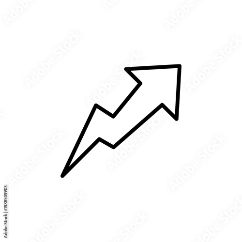 Outline Trending icon for popularity system