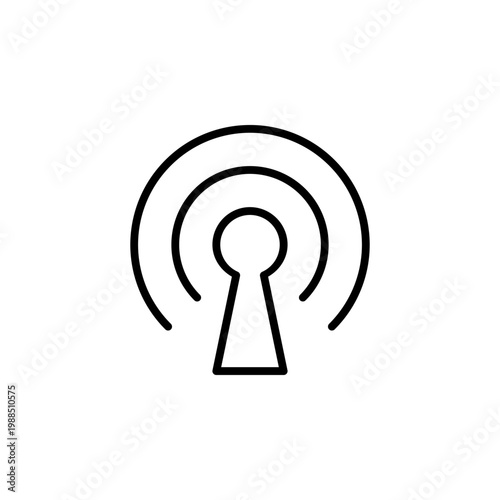 Outline Broadcast icon for communication system