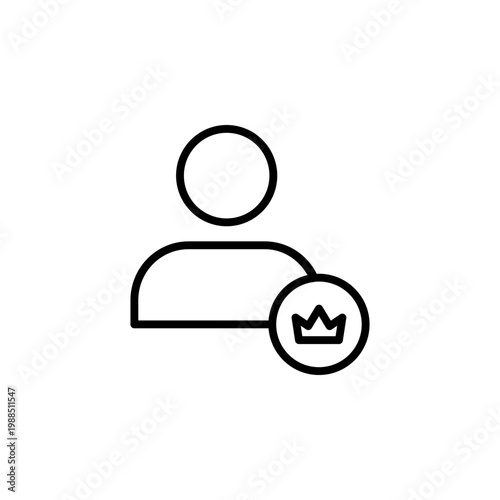 Outline Moderator Account icon for community control