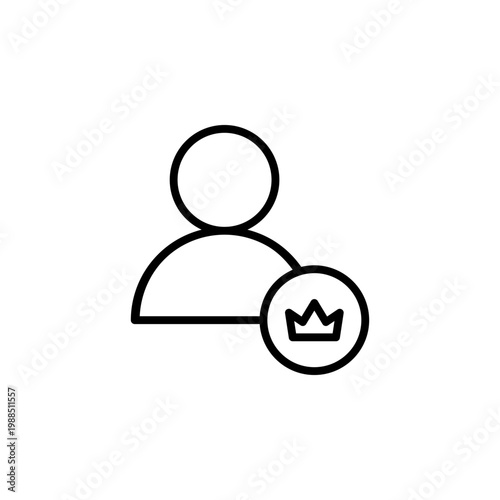 Outline Moderator Account icon for community control