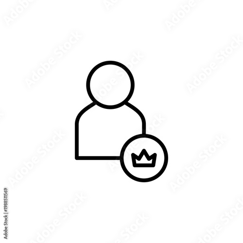 Outline Moderator Account icon for community control