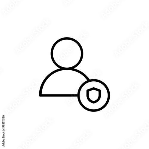 Outline Admin Account icon for system authority