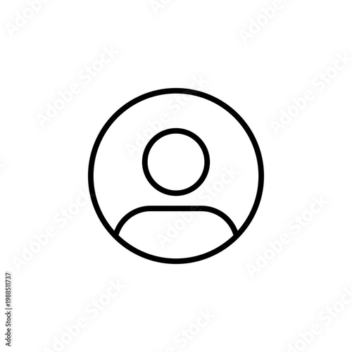 Outline Profile icon for identity representation