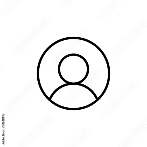 Outline Profile icon for identity representation