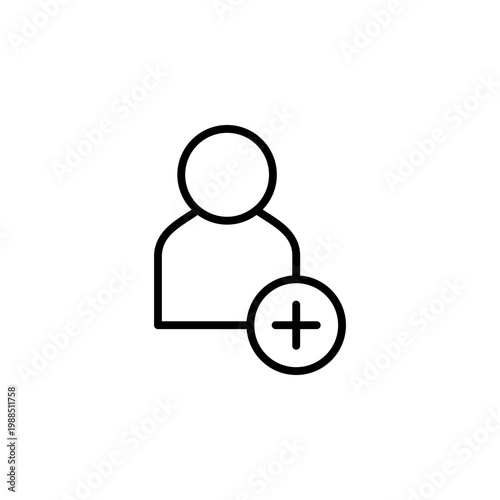 Outline Add User icon for account creation