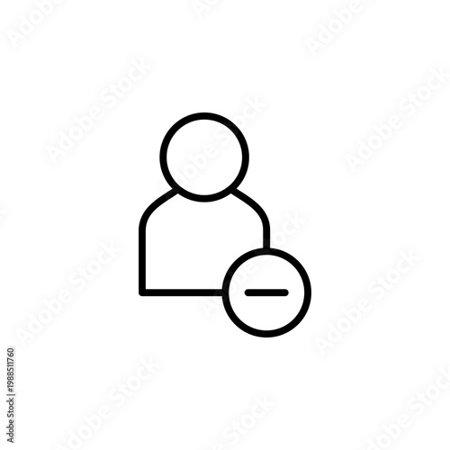 Outline Remove User icon for account deletion