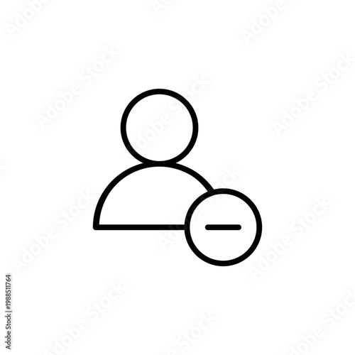 Outline Remove User icon for account deletion