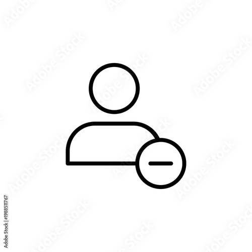 Outline Remove User icon for account deletion