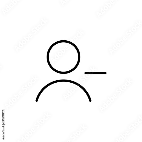 Outline Remove User icon for account deletion