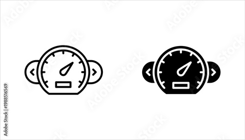 Dashboard linear icon. Car instrument panel. vector illustration on white background