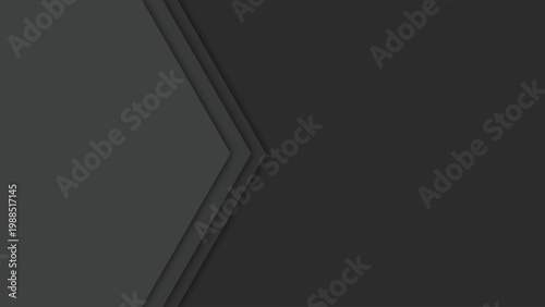 Dark Abstract Layered Chevron Background with 3D Shadow