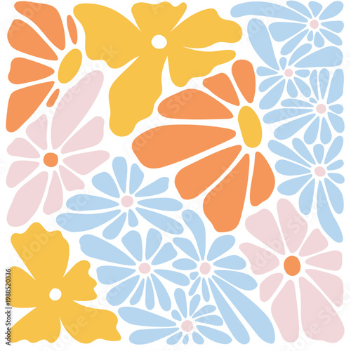 earthy tone pillow, vintage boho pillow, illustrated flower cushion, boho floral pillow, warm color pillow, botanical vintage cushion, rustic flower pillow, aesthetic bohemian decor, neutral earthy pi