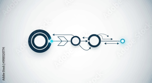 Geometric shapes connected in a line.