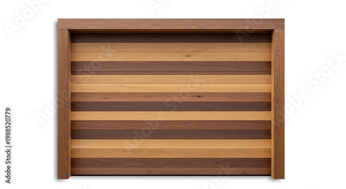 Wooden horizontal slat wall paneling design.