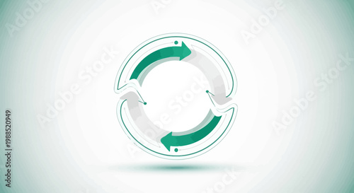 Green Arrows in Circle Motion.