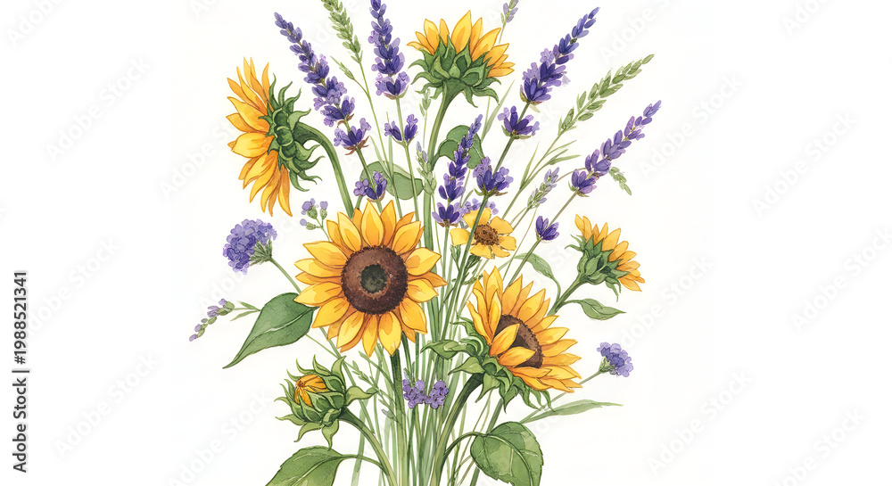 Naklejka premium flowers on a white background