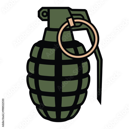hand grenade isolated on white