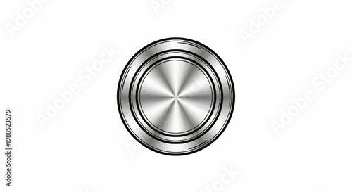 Concentric metallic circle with radial lines