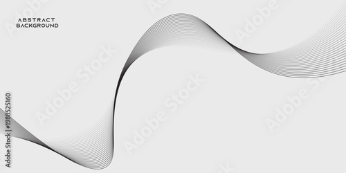 Abstract vector background with black wavy lines. EPS10