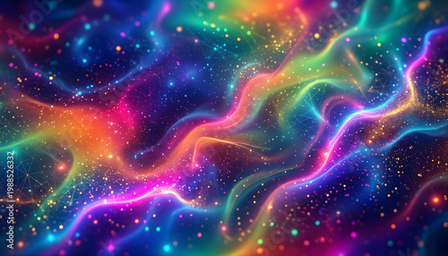 Wallpaper Mural Neon gradient background, vibrant colors, futuristic glow, smooth blend Torontodigital.ca