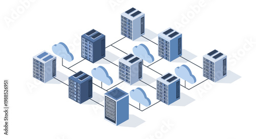 servers and data transfer network.