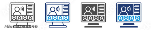 webinar icon set multiple style