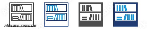 library icon set multiple style