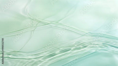 Soft green water surface with ripples.