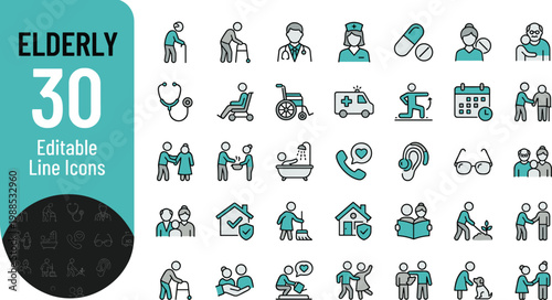 Vector illustration set of people and families in different situations group of characters cartoon icons and symbols collection