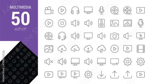 Set of business icons for web design vector illustration collection