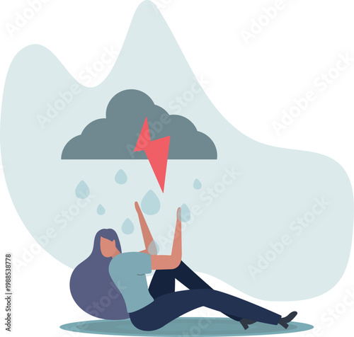 Mental health, psychotherapy and selfcare concept.indignation and resentment upset feelings.person's life situation and his activities.