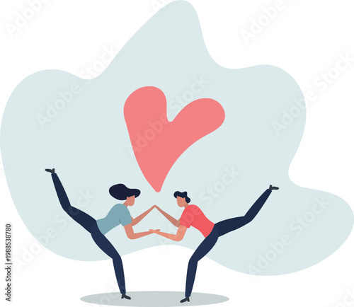 donation concept.volunteers men and women and a heart as a symbol of love.person's life situation and his activities.