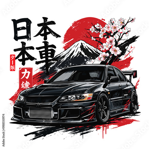 jdm car vector illustration