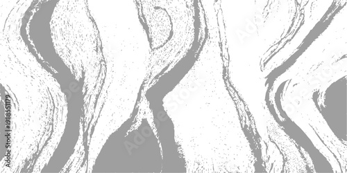 Abstract black and white grunge background featuring a vector ink splash and a silhouette of a woman near a liquid nature pattern