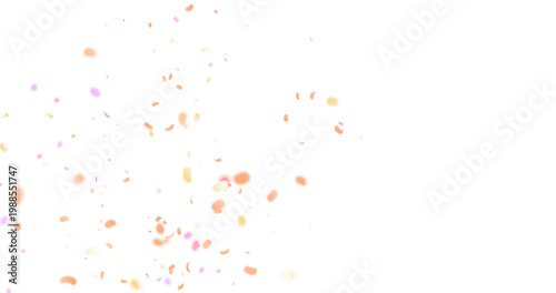 4K Blurred colorful confetti rain and explosion. celebrating background transparent PNG.
