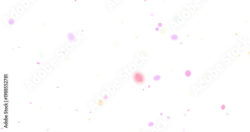 4K Blurred colorful confetti rain and explosion. celebrating background transparent PNG.
